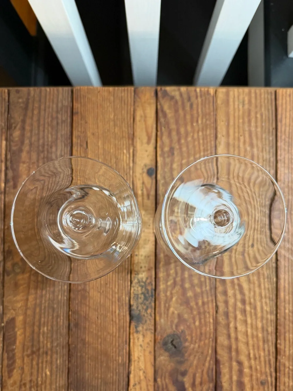 Pair of Stunning Modern White Wine Goblets